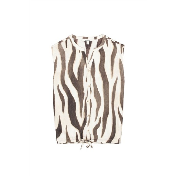 Garcia T-shirt met print Tijger Q260008 Turtledove Bruin 